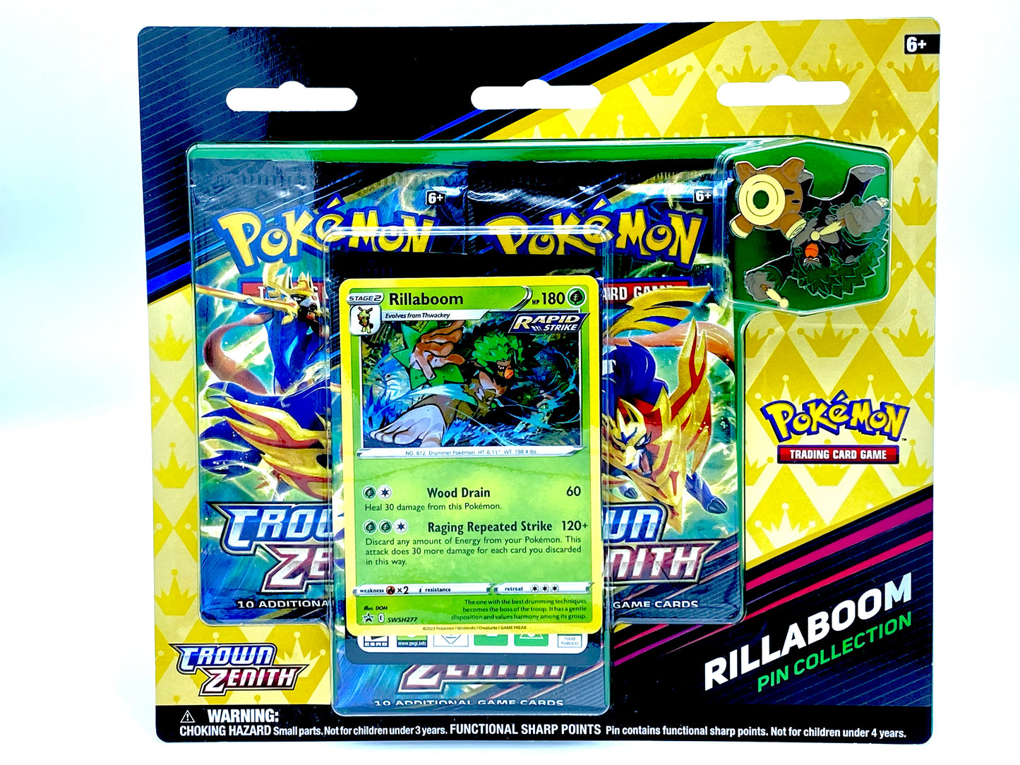 Blíster Pokémon Crown Zenit Rillaboom